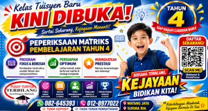 Pendaftaran Baharu Kelas Tuisyen MPT4 2026 Tahun 4 Dibuka