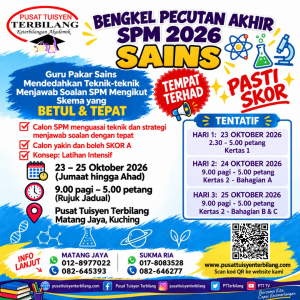 BENGKEL SPM: Bengkel Pecutan Akhir SPM 2026 – SAINS